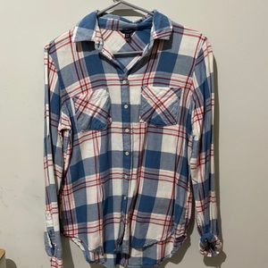 Aeropostale blue/red/white flannel